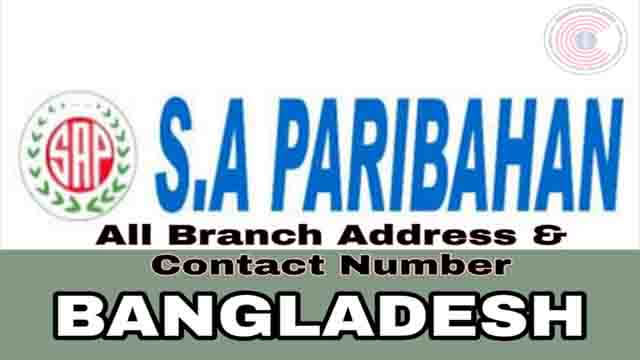 SA Paribahan All Branch List & Contact Numbers in Bangladesh