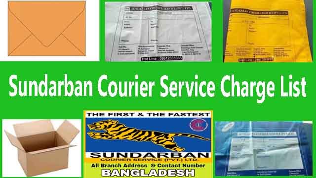 Sundarban Courier Service Charge, Cost & Price List